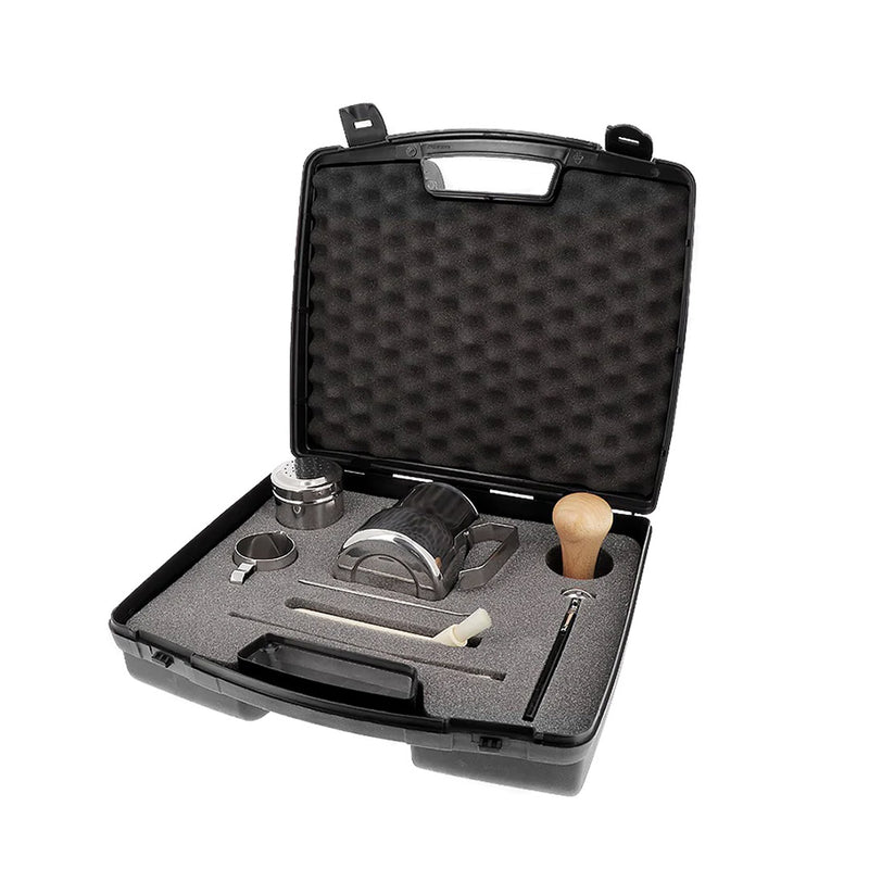 Bellagio Barista Box - Natural Wood, Red & Black Accessories