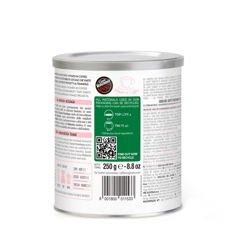 Caffe Vergnano - Women in Coffee, Ground Coffee (250 gm)