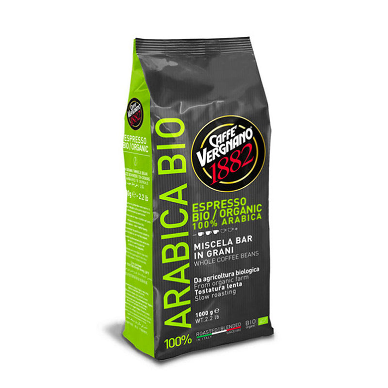Caffe Vergnano ARABICA BIO Organic Espresso Coffee Beans (1 Kg)