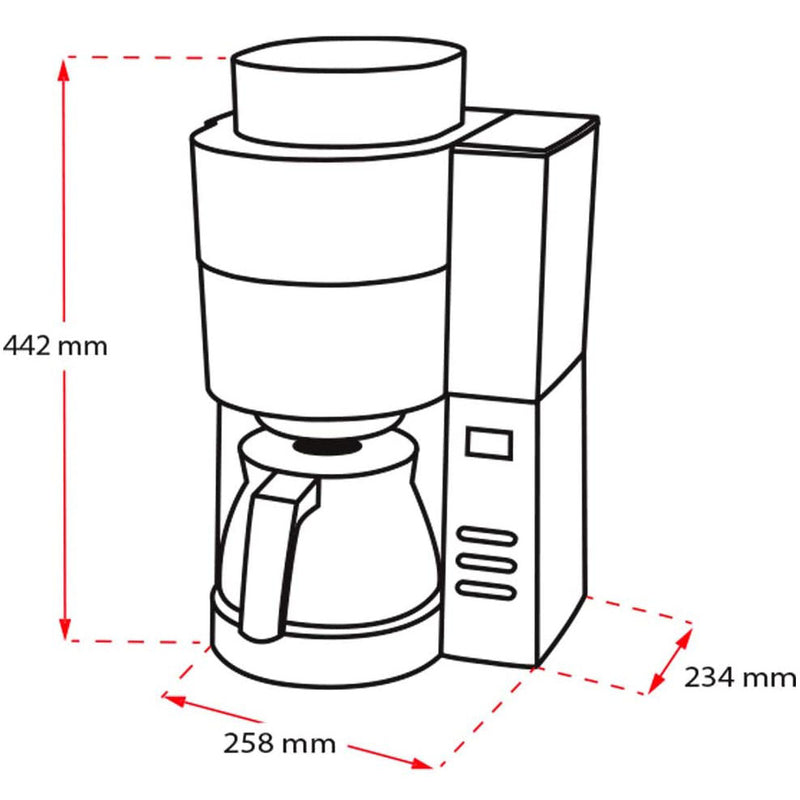 Melitta AromaFresh Filter Coffee Machine with Grinder