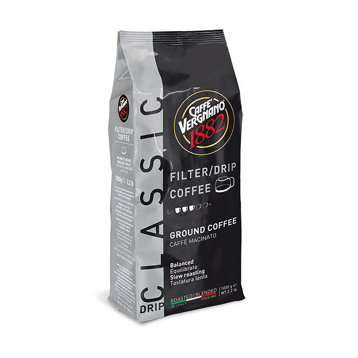 Caffe Vergnano Classic Ground Drip/Filter Coffee (1 Kg)