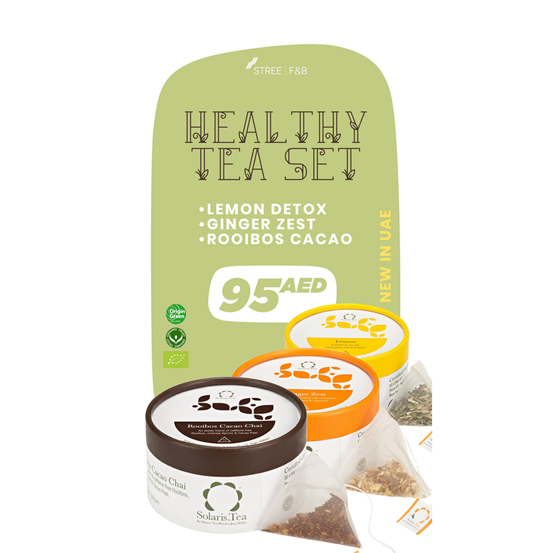 Solaris Healthy Tea Set (Lemon Detox + Ginger Zest + Rooibos Cacao)