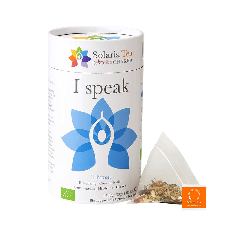 Solaris I Speak – Throat Chakra Organic Teabags x15